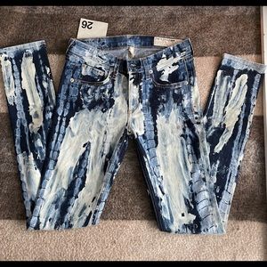 NEW rag & bone 26 skinny jeans acid wash style